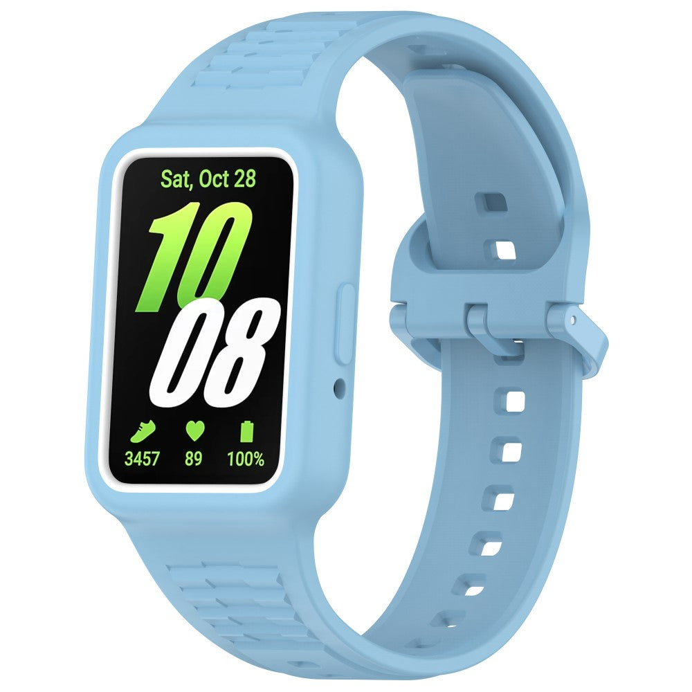 Samsung Galaxy Fit3 (SM-R390) Watch Strap Integrate Silicone Watch band with Case - Sky Blue#serie_9