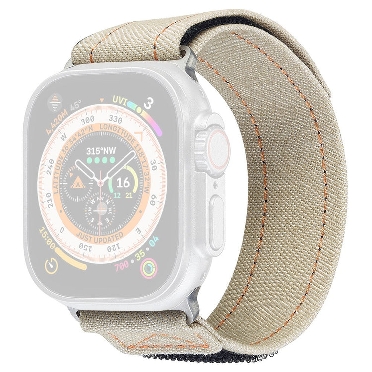 KALEBOL Denim Watch Strap Apple Watch Series 49mm - 45mm - 44mm - 42mm Magic Tape Band - Apricot#serie_7