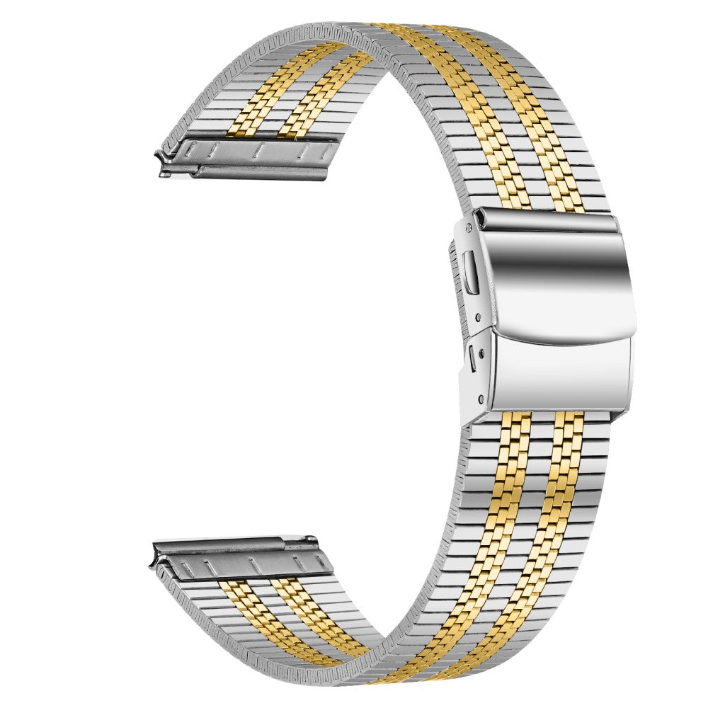 Garmin Vivoactive 4 Replacement Band Stylish 22mm Stainless Steel Watch Strap - Silver+Gold#serie_3