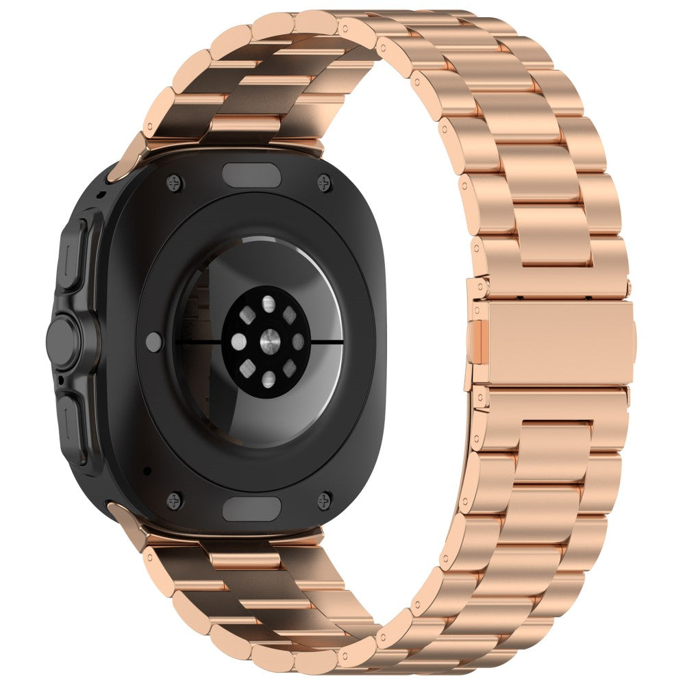 Samsung Galaxy Watch Ultra 47mm Metal Watch Band Three-Beads Steel Wrist Strap - Rose Gold#serie_3