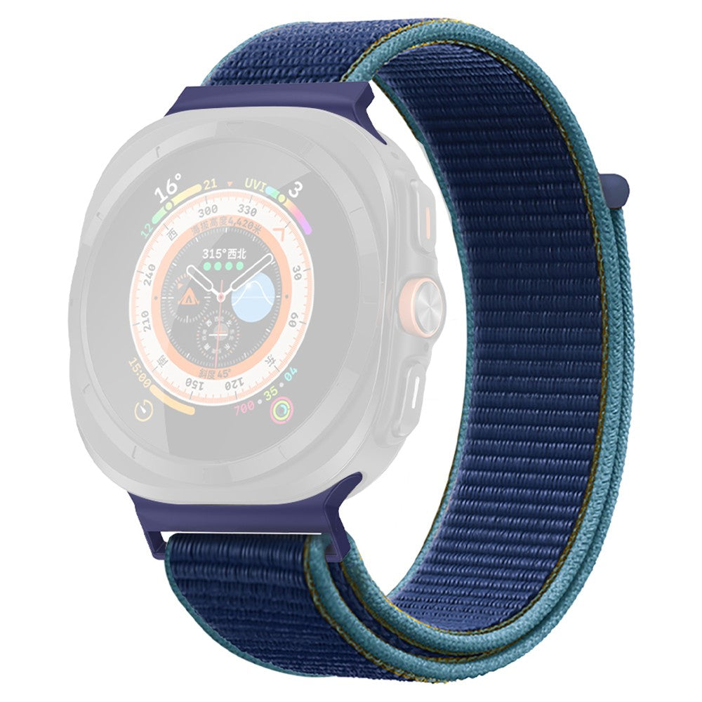 KALEBOL Samsung Galaxy Watch Ultra 47mm Adjustable Braided Nylon Band Replacement Wrist Strap - Dark Navy Blue#serie_15