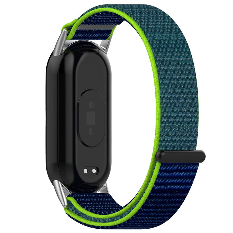 Xiaomi Mi Band 9 NFC / 9 / Smart Band 8 NFC / 8 Nylon Wrist Strap Bracelet Band with Magic Tape - Lime+Blue#serie_8