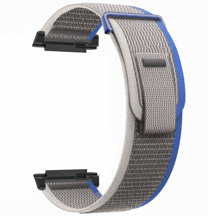 Xiaomi Watch H1 Nylon Watch Band Adjustable Loop Fastener Strap - Blue+Grey#serie_6