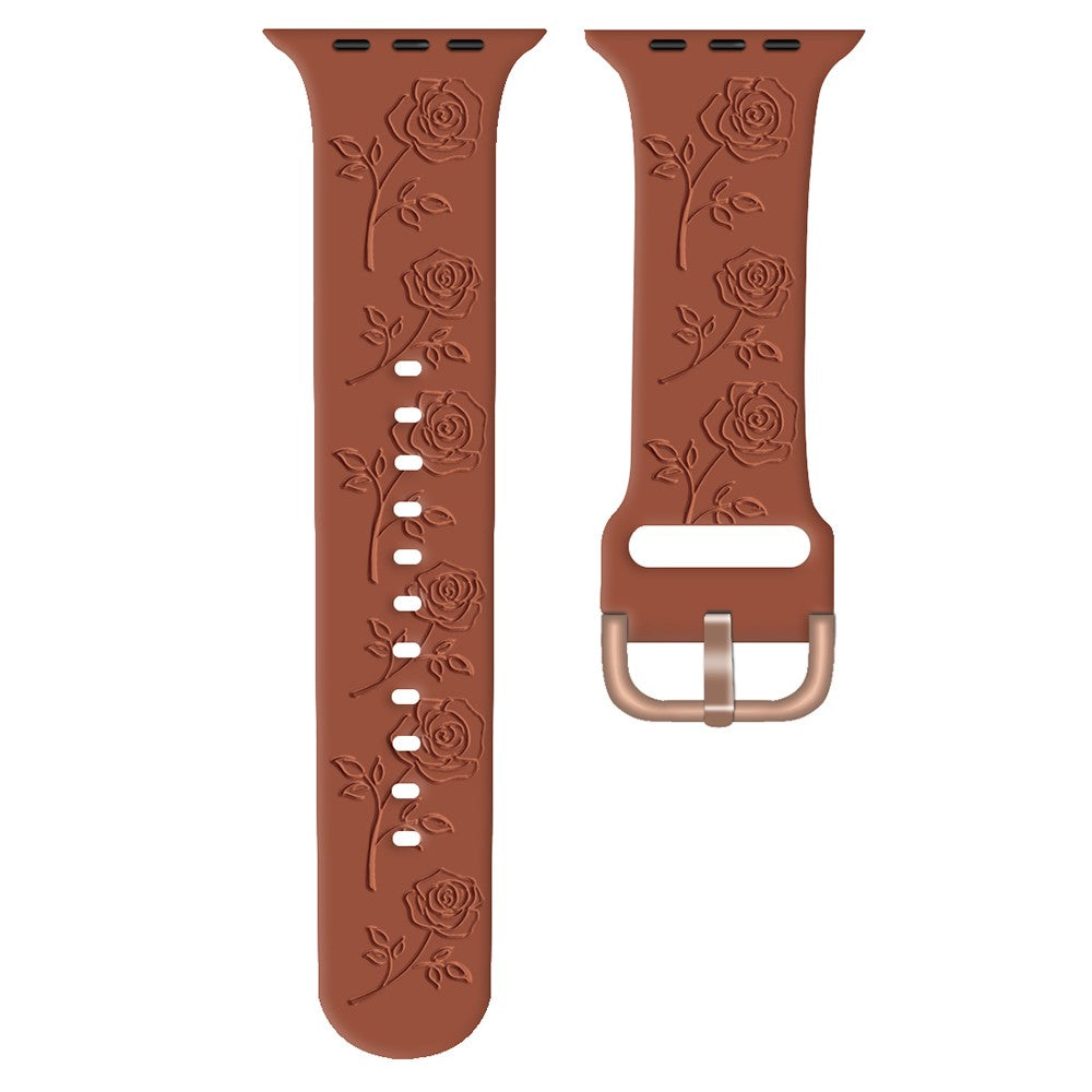 Apple Watch Series 41mm - 40mm - 38mm Strap Rose Silicone Watch Band - Brown#serie_4