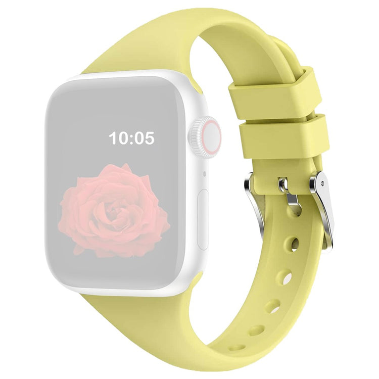 Apple Watch Series 41mm - 40mm - 38mm Band Soft Silicone Watch Strap - Milk Yellow#serie_9