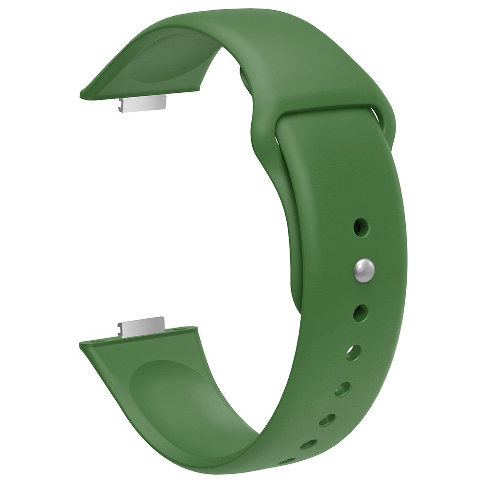 Huawei Watch Fit 3 Replacement Strap Silicone Watch Band with Silver Buckle - Dark Green#serie_12