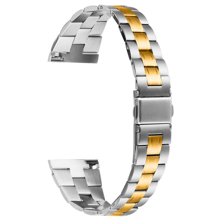 Fitbit Versa Lite / Versa 2 / Versa Watch Strap Stainless Steel Three-Beads Wrist Band - Silver+Gold#serie_3