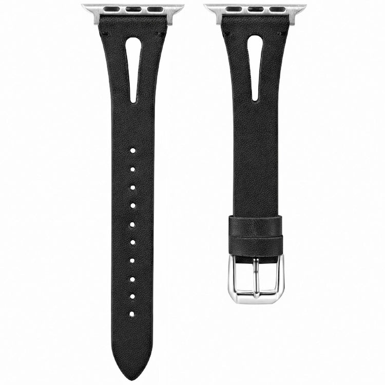 KALEBOL Apple Watch Series 41mm - 40mm - 38mm Water-Drop Genuine Cow Leather Strap - Black#serie_3