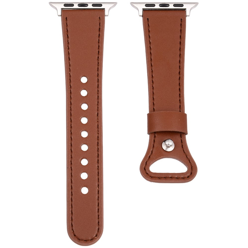 KALEBOL Apple Watch Series 41mm - 40mm - 38mm Genuine Cow Leather Watch Band - Brown#serie_5