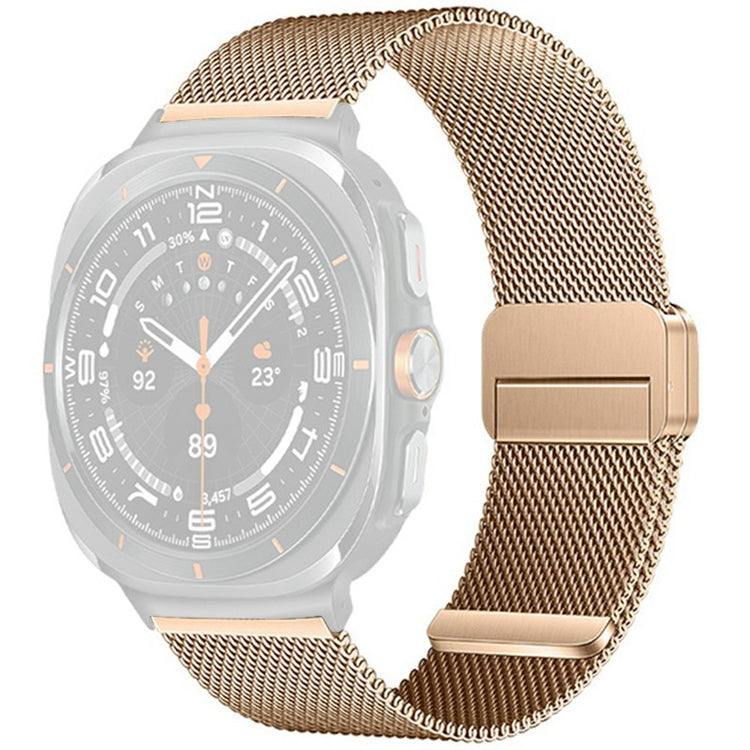 Samsung Galaxy Watch Ultra 47mm Milanese Mesh Steel Strap Magnetic Watch Band - Rose Gold#serie_3