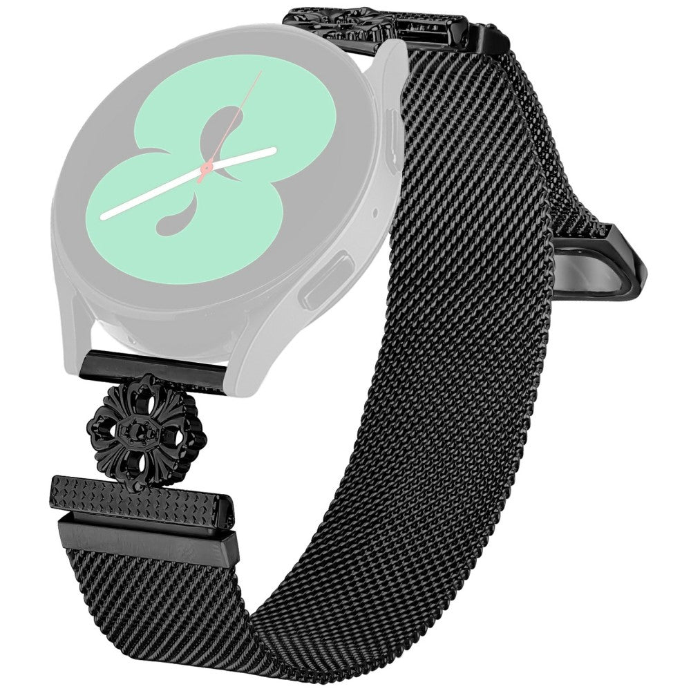 Garmin Instinct 2S Milanese Band Flower Stainless Steel Magnetic Mesh Watch Strap - Black#serie_1