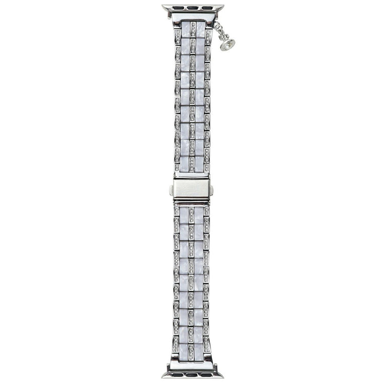 3-bead Strap for Apple Watch Series 49mm - 45mm - 44mm - 42mm - Silver+Rhinestone#serie_3