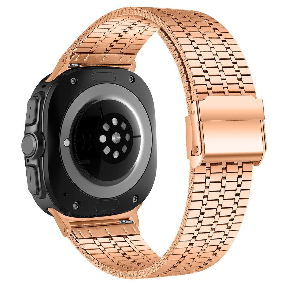 Samsung Galaxy Watch Ultra 47mm Replacement Band with Connector 7-Bead Stainless Steel Smart Watch Strap - Rose Gold#serie_6