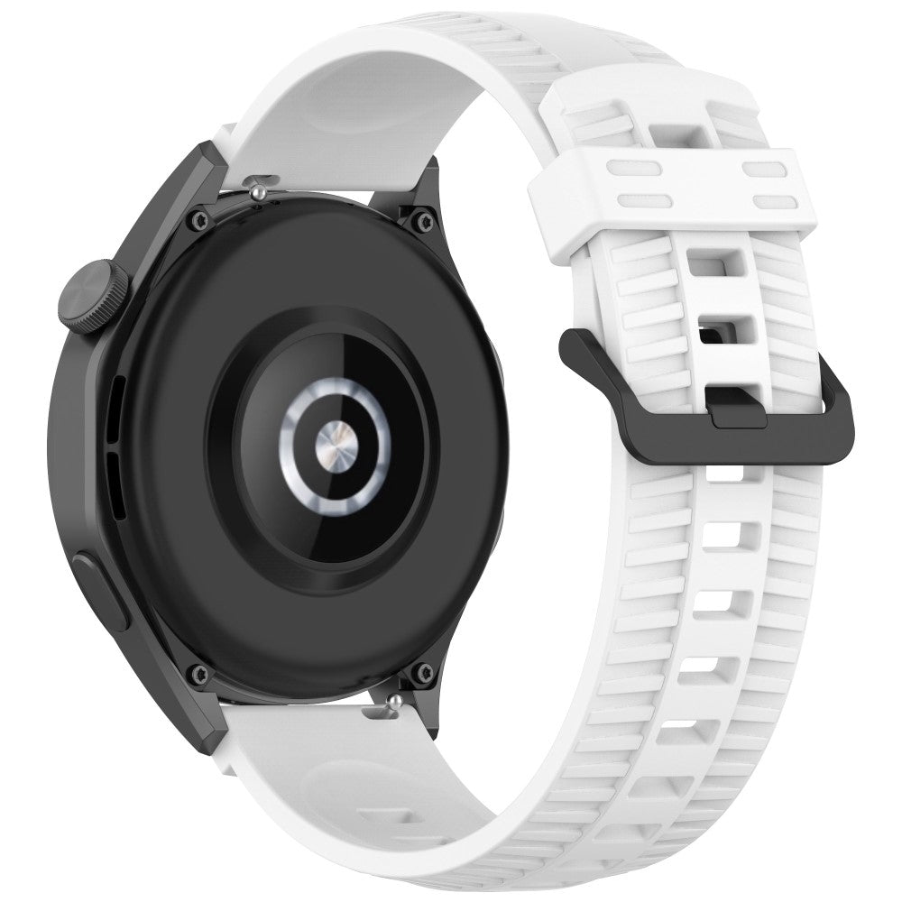 KALEBOL 22mm Silicone Strap for Huawei Watch 4 / 4 Pro / GT 4 46mm Tire Texture Watch Band - White#serie_2