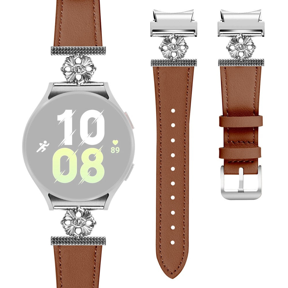 Samsung Galaxy Watch7 44mm / 40mm Watch Band Genuine Cow Leather Strap with Seamless Connector - Brown#serie_4