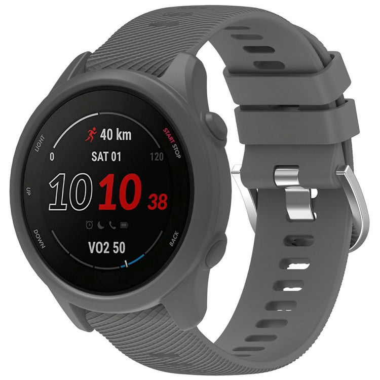 Garmin Forerunner 255 / Forerunner 265 Cross-Texture Silicone Band with Watch Case - Dark Grey#serie_10