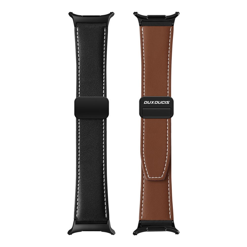 DUX DUCIS YA Series for Samsung Galaxy Watch Ultra 47mm Genuine Cow Leather Strap Magnetic Band - Black#serie_1