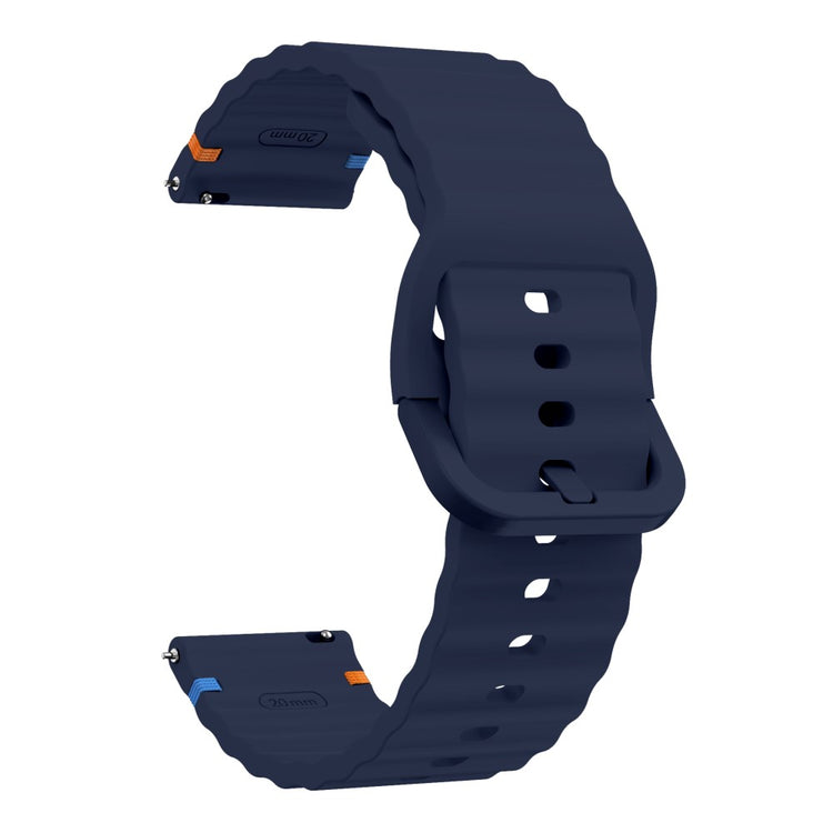 KALEBOL Silicone Band Huawei Watch 4 - 22mm Wave Design Watch Strap - Midnight Blue#serie_10