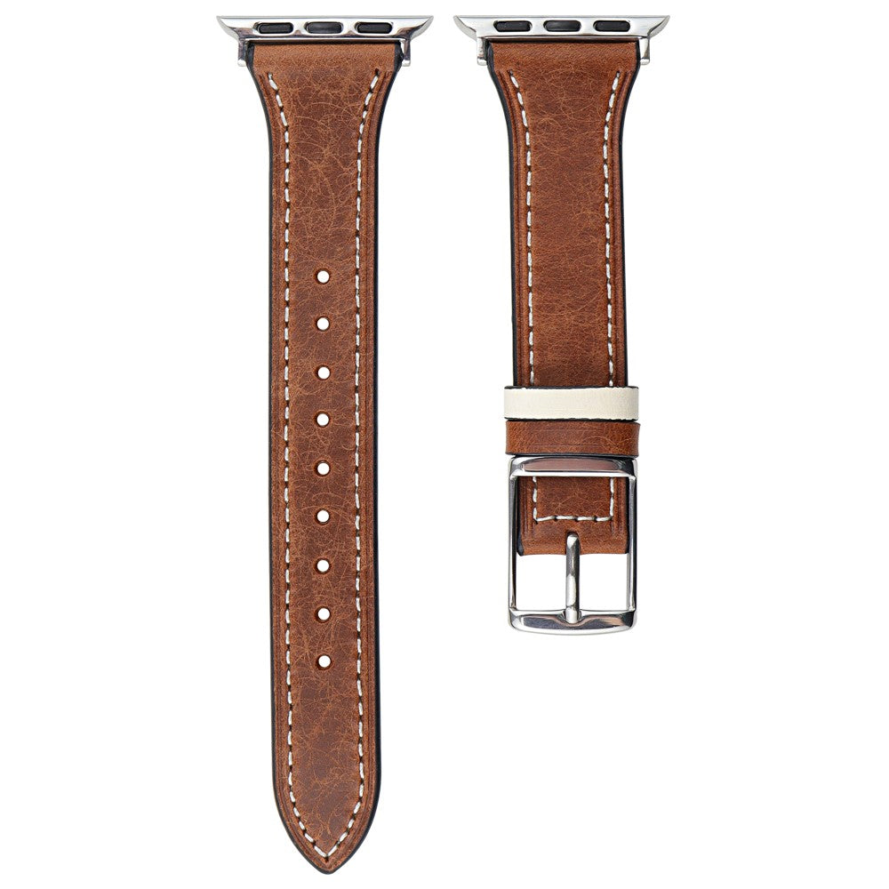 Apple Watch Series 49mm - 45mm - 44mm - 42mm Genuine Leather Watch Band - Brown#serie_2