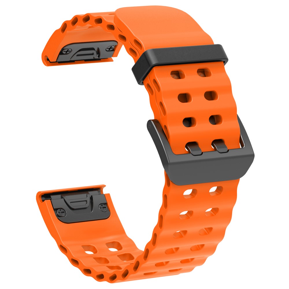 26mm Silicone Strap Garmin Fenix 8 51mm / Enduro 3 / Enduro 2 Quick Release Ocean Watch Band - Orange#serie_3