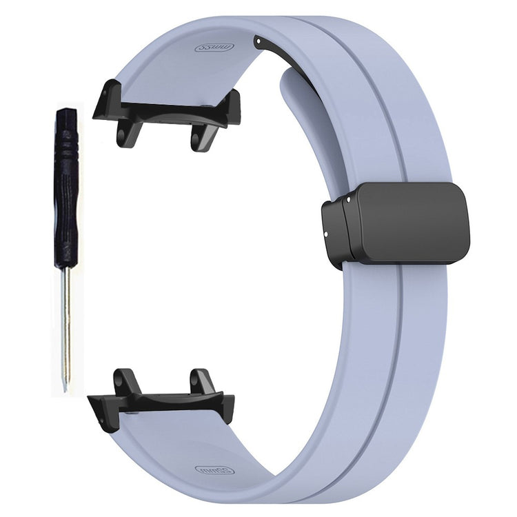 Huami Amazfit T-Rex 3 Silicone Watch Band Magnetic Folding Buckle Wrist Strap (With Connector) - Lavender Grey#serie_2