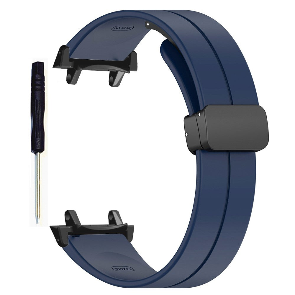 Huami Amazfit T-Rex 3 Silicone Watch Band Magnetic Folding Buckle Wrist Strap (With Connector) - Midnight Blue#serie_3