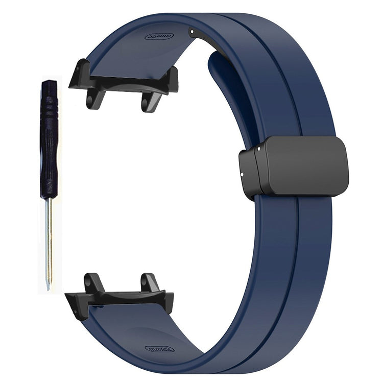 Huami Amazfit T-Rex 3 Silicone Watch Band Magnetic Folding Buckle Wrist Strap (With Connector) - Midnight Blue#serie_3