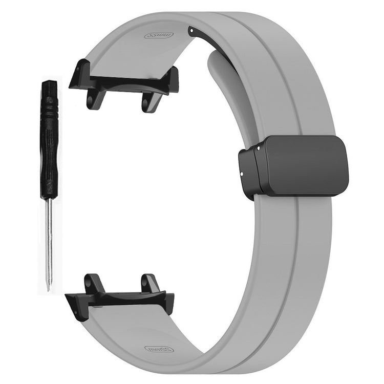 Huami Amazfit T-Rex 3 Silicone Watch Band Magnetic Folding Buckle Wrist Strap (With Connector) - Grey#serie_6