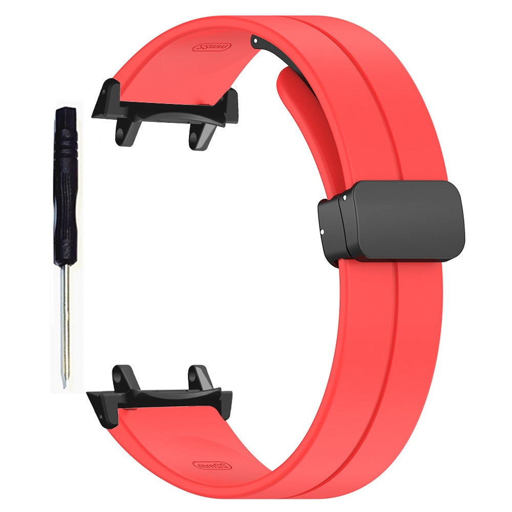 Huami Amazfit T-Rex 3 Silicone Watch Band Magnetic Folding Buckle Wrist Strap (With Connector) - Red#serie_7