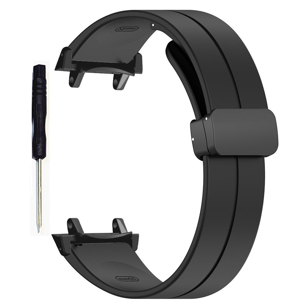 Huami Amazfit T-Rex 3 Silicone Watch Band Magnetic Folding Buckle Wrist Strap (With Connector) - Black#serie_8