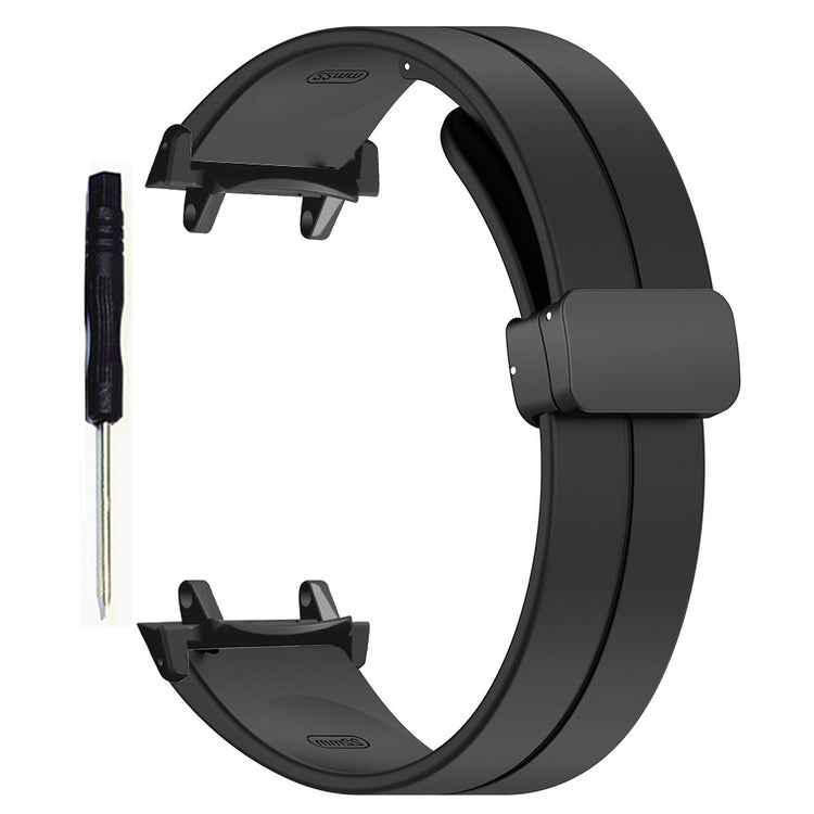 Huami Amazfit T-Rex 3 Silicone Watch Band Magnetic Folding Buckle Wrist Strap (With Connector) - Black#serie_8
