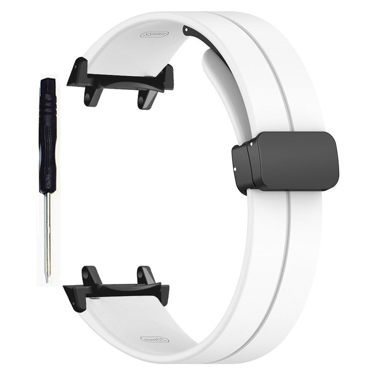 Huami Amazfit T-Rex 3 Silicone Watch Band Magnetic Folding Buckle Wrist Strap (With Connector) - White#serie_12