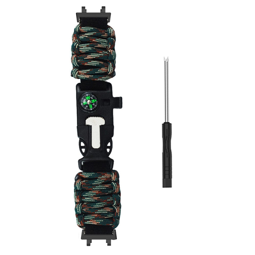 Huami Amazfit T-Rex 3 Outdoor Multifunction 7-Core Paracord Survival Bracelet Watch Strap - Marine Camouflage#serie_1