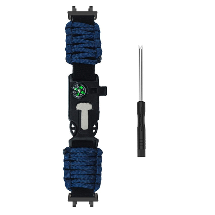 Huami Amazfit T-Rex 3 Outdoor Multifunction 7-Core Paracord Survival Bracelet Watch Strap - Midnight Blue#serie_9