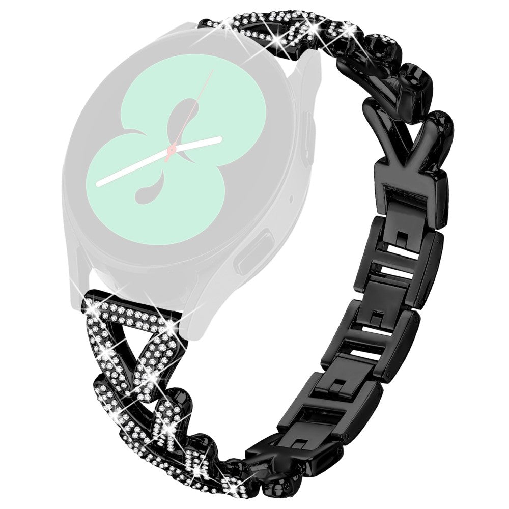 Metal Twisted Watch Band Rhinestone Decor Huami Amazfit GTS 4 Mini Watch Strap - Black#serie_2