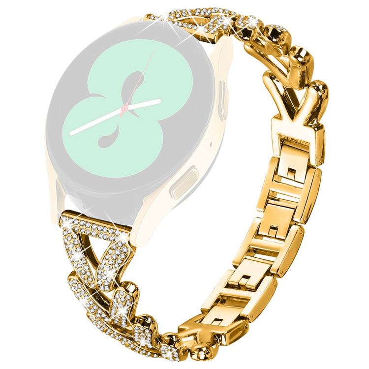 Metal Twisted Watch Band Rhinestone Decor Huami Amazfit GTS 4 Mini Watch Strap - Gold#serie_3