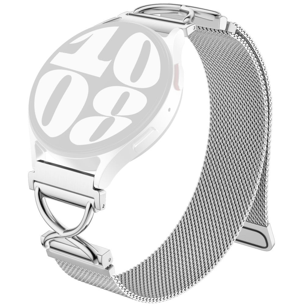 Garmin Approach S40 / Forerunner 158 Watch Band Magnetic Stainless Steel Milanese Strap with X-Shaped Connector - Silver#serie_008