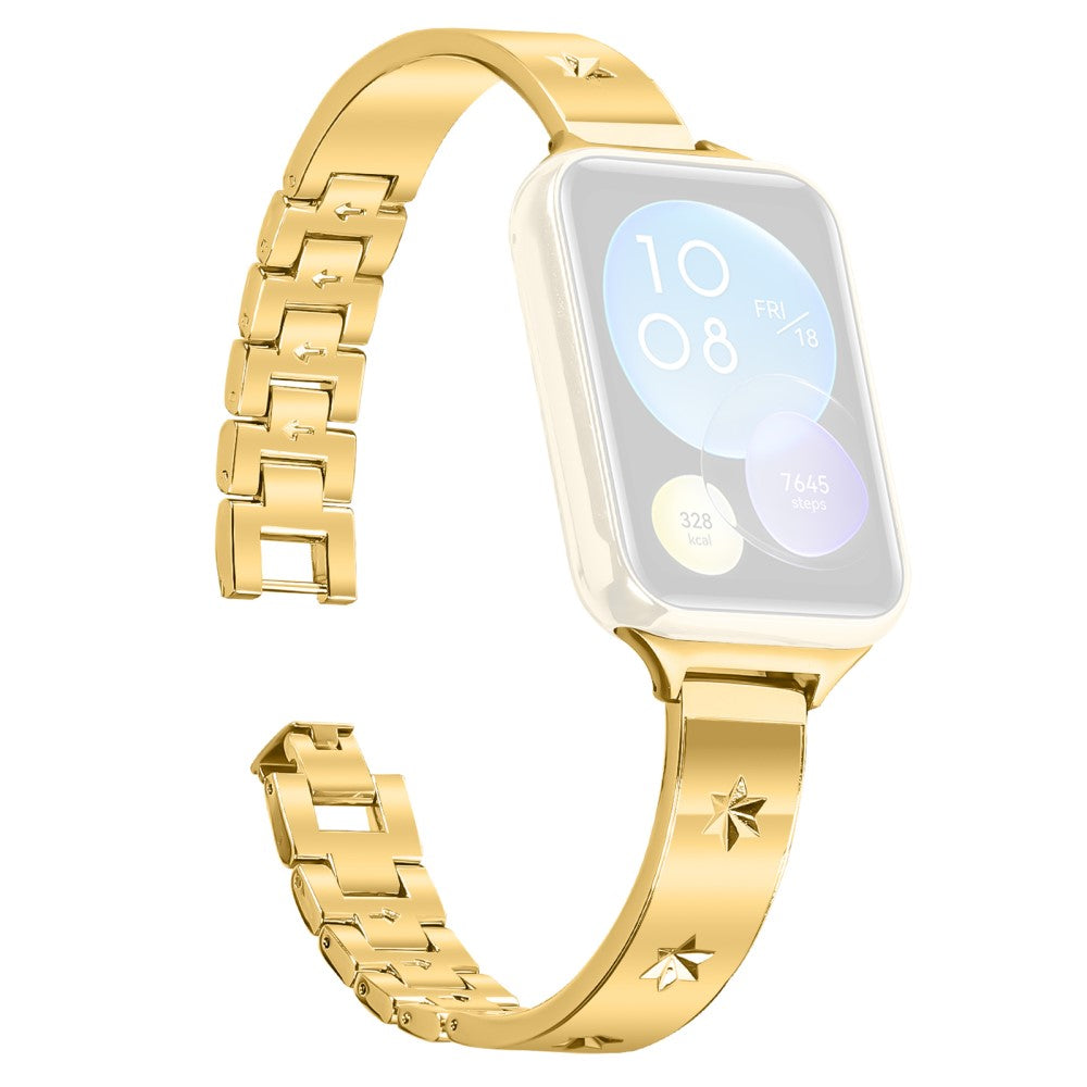 Replacement Strap Xiaomi Redmi Watch 4 Metal Watch Band Snowflake Pattern - Gold#serie_2