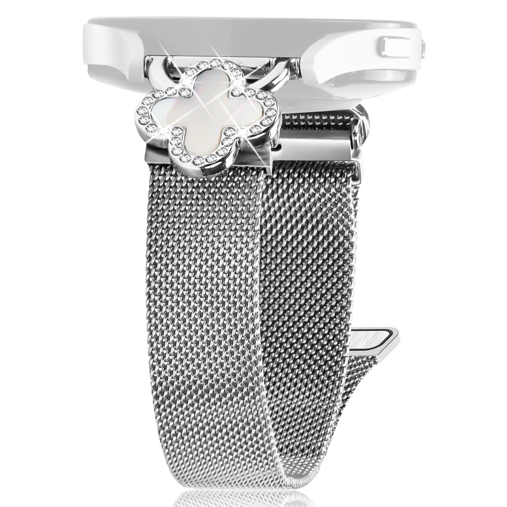 SyncUP Kids Watch Milanese Band Stainless Steel Magnetic Watch Strap with Clover Connector, Size: S - Silver  /  Colored#serie_1