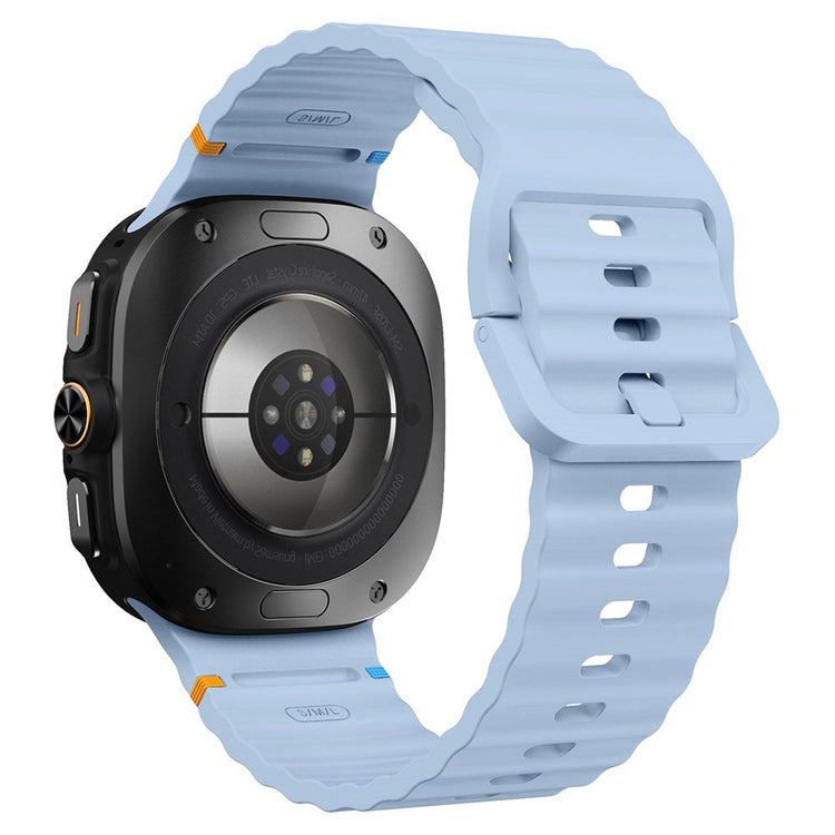 Samsung Galaxy Watch Ultra 47mm Silicone Watch Strap Wave Stitching Wrist Band - Baby Blue#serie_8