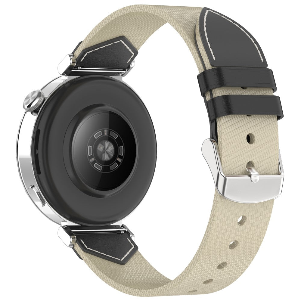 Watch Strap Huawei Watch GT 5 Pro 42mm / GT 5 41mm / GT 4 41mm Universal 18mm Nylon Leather Wrist Band - Starlight+Black#serie_5