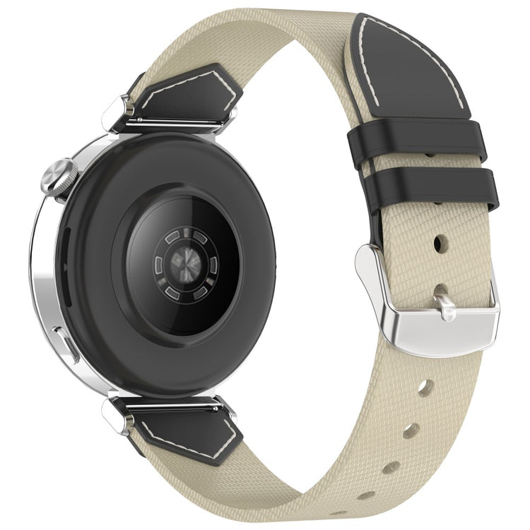 Watch Strap Huawei Watch GT 5 Pro 42mm / GT 5 41mm / GT 4 41mm Universal 18mm Nylon Leather Wrist Band - Starlight+Black#serie_5