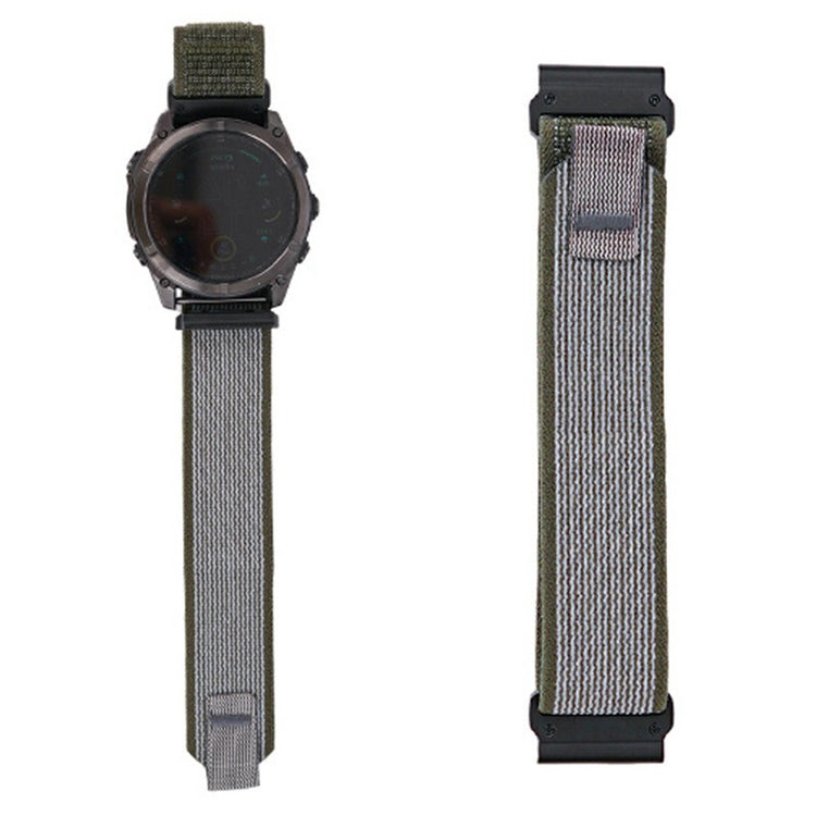 KALEBOL 26mm Watch Band Garmin Fenix 7X / Fenix 7X Pro / Epix Pro 51mm Magic Tape Nylon Loop Wrist Strap - Army Green#serie_8
