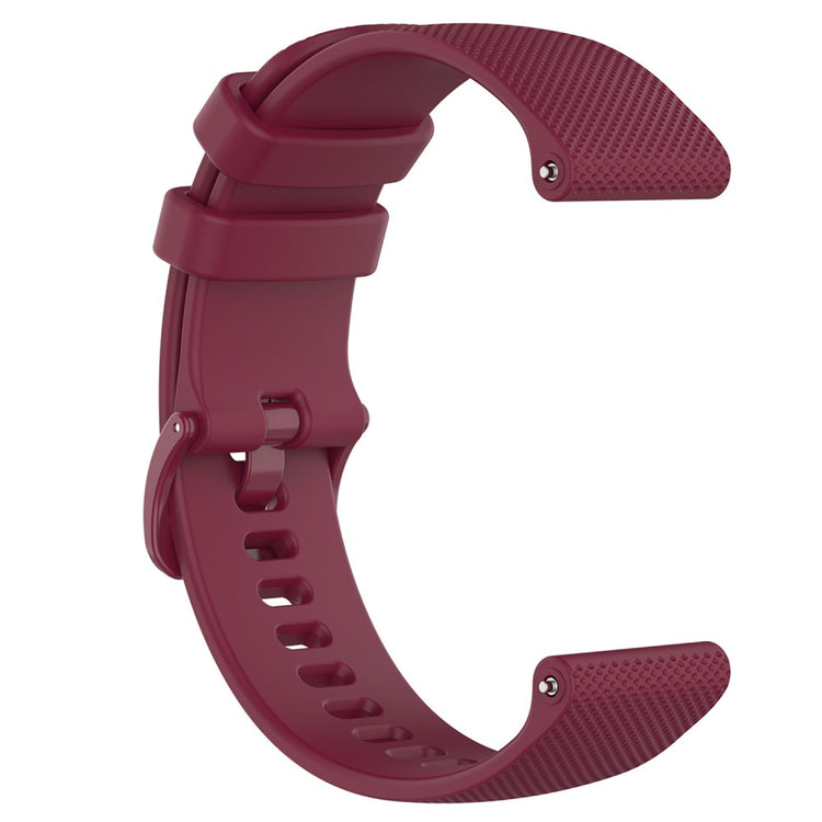 22mm Watch Strap Samsung Galaxy Watch3 45mm / Asus Zenwatch Silicone Band Grid Texture - Wine Red#serie_6