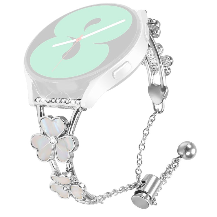 Metal Strap Garmin Forerunner 245 / 245 Music Watchband Heart Clover Decor Silver Zinc Alloy#serie_1