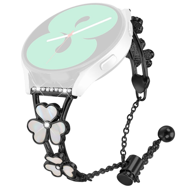 Realme Techlife Watch S100 Watchband Heart Clover Decor Zinc Alloy Metal Strap - Black#serie_1