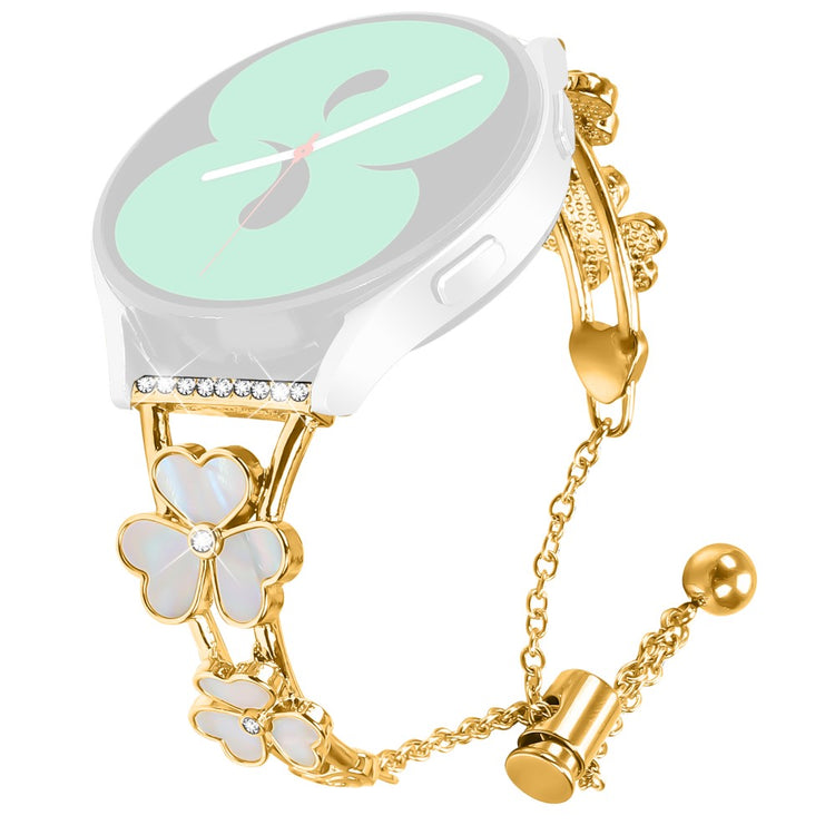 Realme Techlife Watch S100 Watchband Heart Clover Decor Zinc Alloy Metal Strap - Gold#serie_2