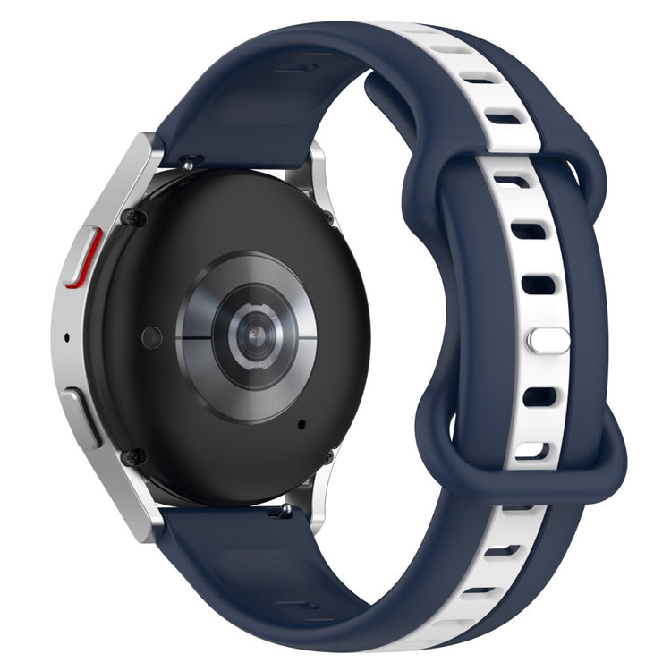 KALEBOL 20mm Dual Color Silicone Strap Samsung Galaxy Watch6 Classic 47mm / 43mm / Huawei Watch GT 3 Pro 43mm Watch Band - Midnight Blue#serie_4