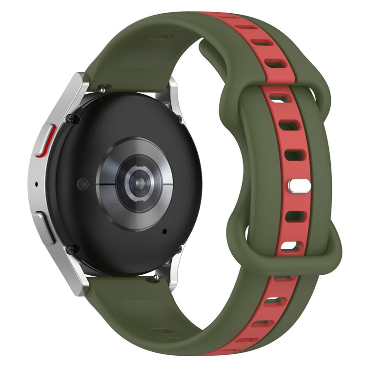 KALEBOL 20mm Dual Color Silicone Strap Samsung Galaxy Watch6 Classic 47mm / 43mm / Huawei Watch GT 3 Pro 43mm Watch Band - Army Green#serie_5