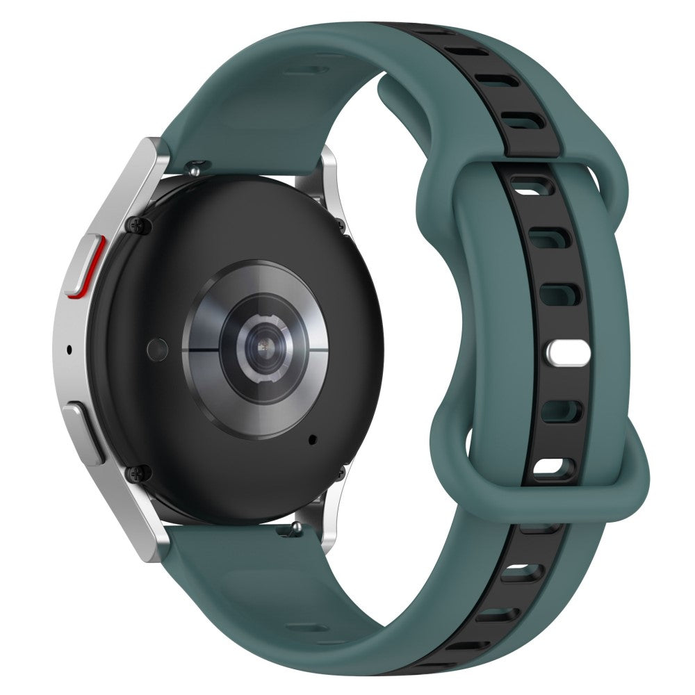 KALEBOL 20mm Dual Color Silicone Strap Samsung Galaxy Watch6 Classic 47mm / 43mm / Huawei Watch GT 3 Pro 43mm Watch Band - Olive Green+Black#serie_10